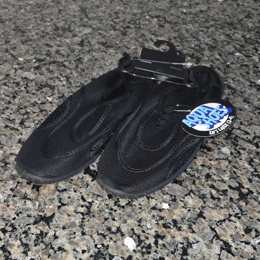 Black Slip-On Water Shoes with Neoprene Upper